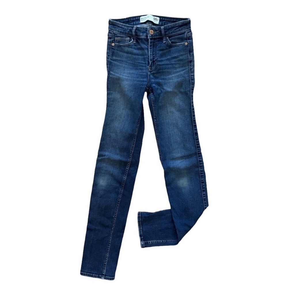 ⭐ ABERCROMBIE & FITCH Mid Rise Straight Leg Jeans Size 00R